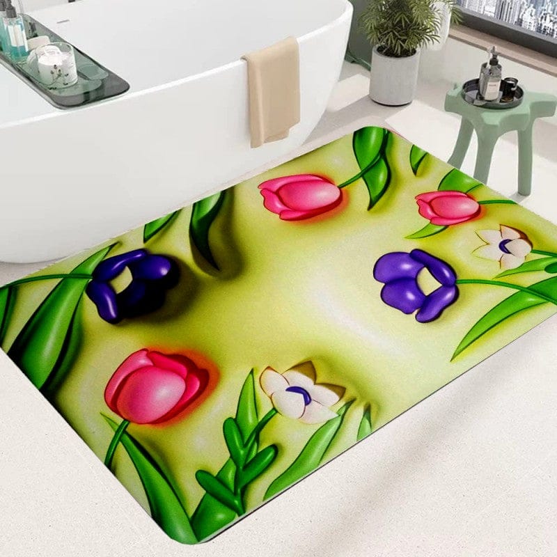 3D Prints Bathroom Non-Slip Floor Mat