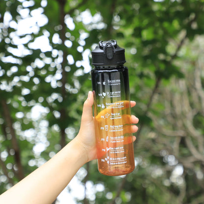 3Pcs Leakproof Water Bottle with Times